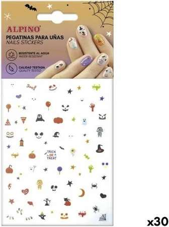 ALPINO PEGATINAS PARA UÑAS 1 LÁMINA SURTIDA DISEÑOS DIVERTIDOS HALLOWEEN