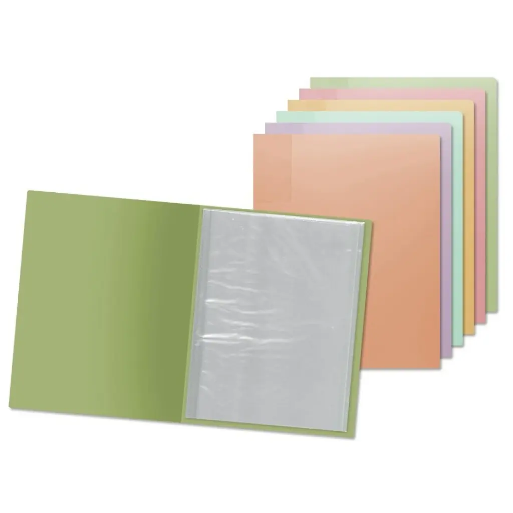 CARPETA PASTEL BISMARK 10 FUNDAS A4