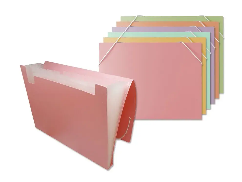 CARPETA POLIPROPILENO COLORES PASTEL - FUELLE