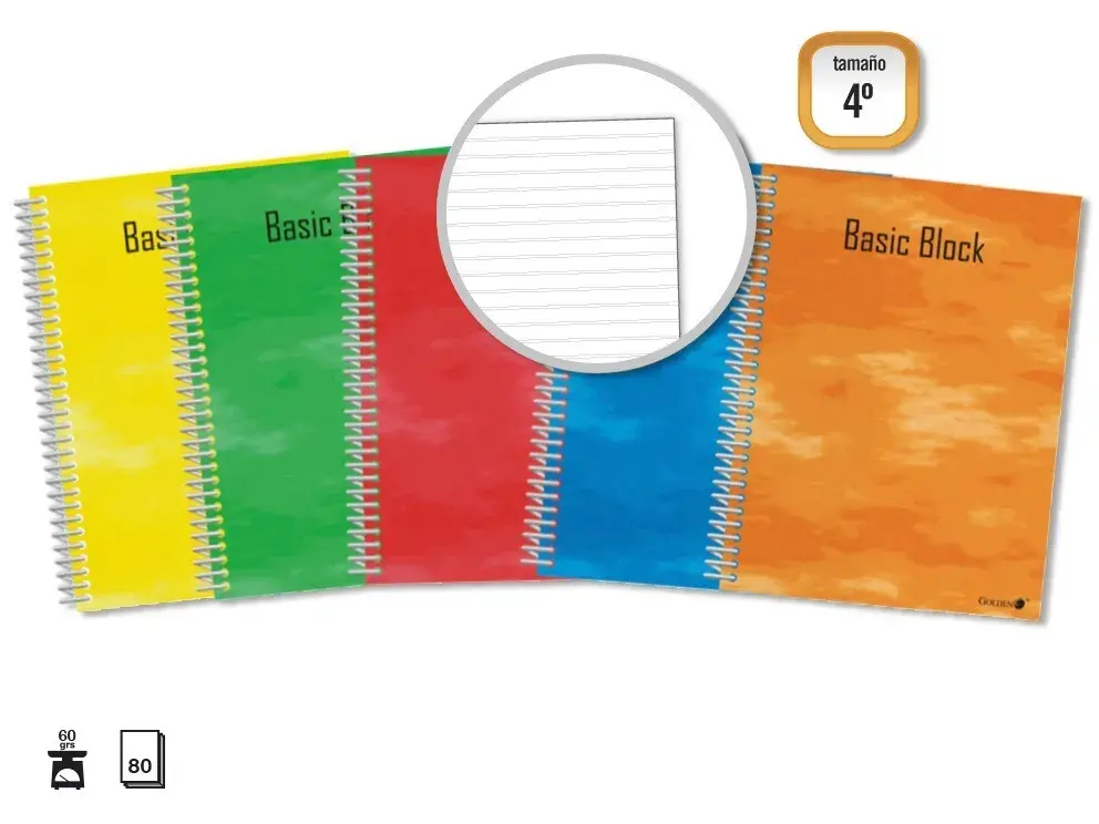 CUADERNO T.N. 4º 80 H. PAUTA 3.5 - GOLDEN