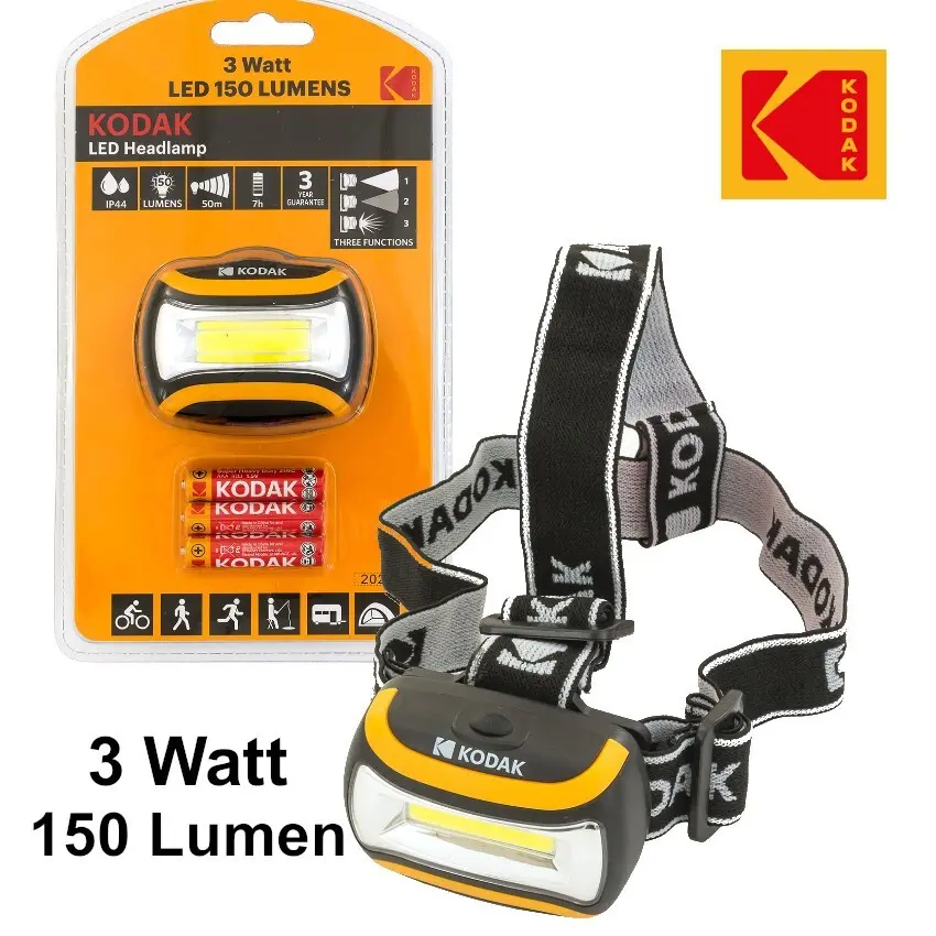 LINTERNA KODAK LED FRONTAL 150 lumenes 3W  headlamp HL04