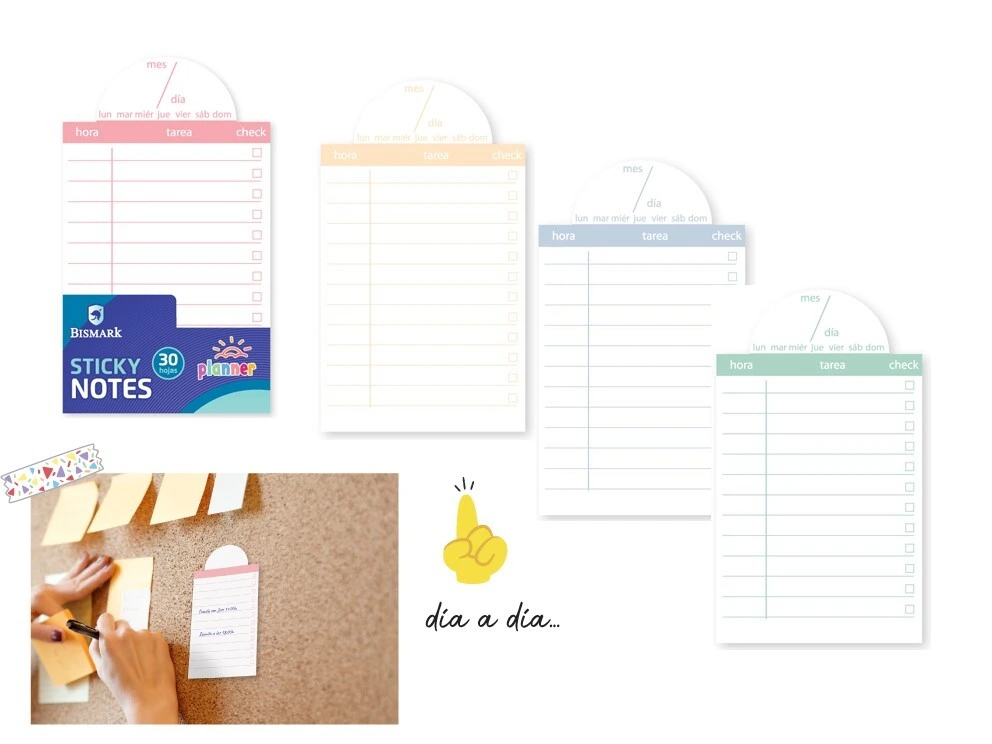 NOTAS PLANNER ADHESIVAS CHECK DIARIO DE TAREAS