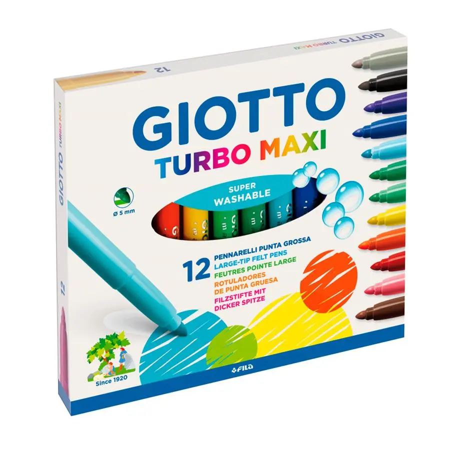 GIOTTO ROTULADORES TURBO MAXI COLORES SURTIDOS ESTUCHE