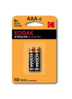 PILA ALCALINA KODAK XTRALIFE LR03 AAA 1.5V (pack 2 unidades)