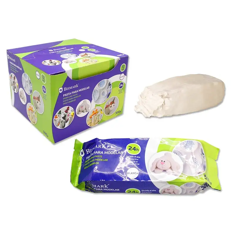 ARCILLA AL AIRE PARA MODELAR BLANCA 500 GR - BISMARK