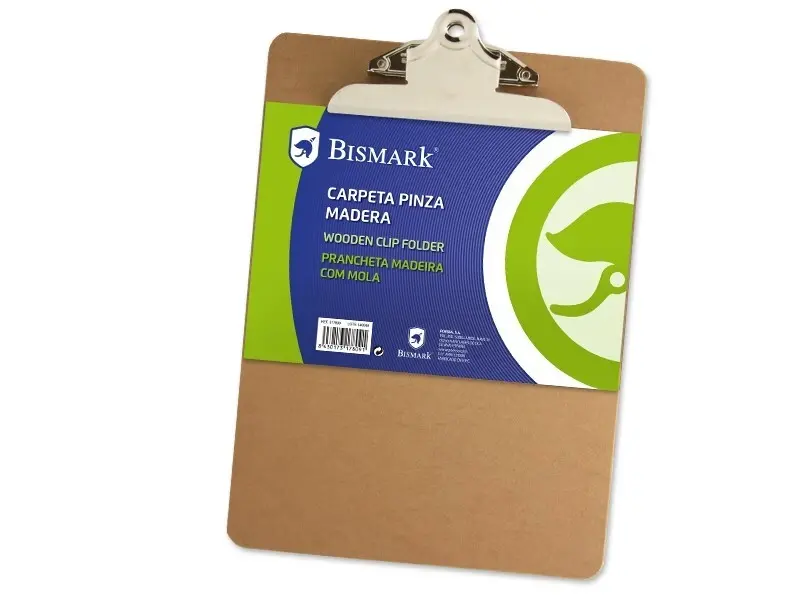 CARPETA MADERA CON PINZA - BISMARK -