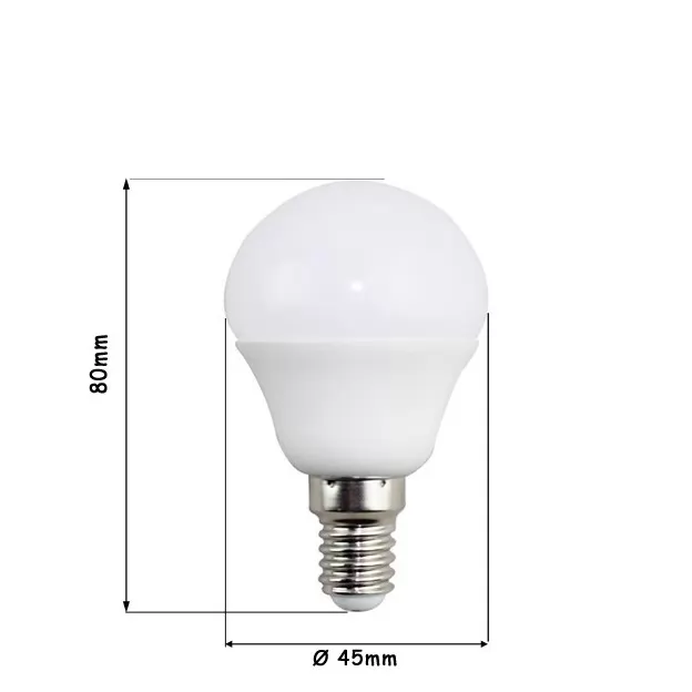 BOMBILLA LED ESFÉRICA E14 P45 7W B. NEUTRO