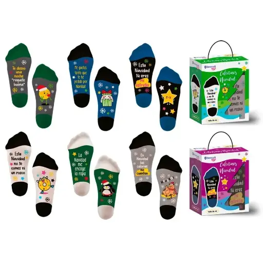 [332932] CALCETINES NAVIDAD EN CAJA REGALO