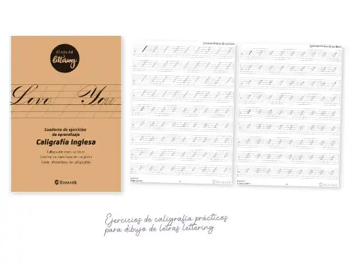 [330133] CUADERNO DE LETTERING TAPA KRAFT A4 24 HOJAS