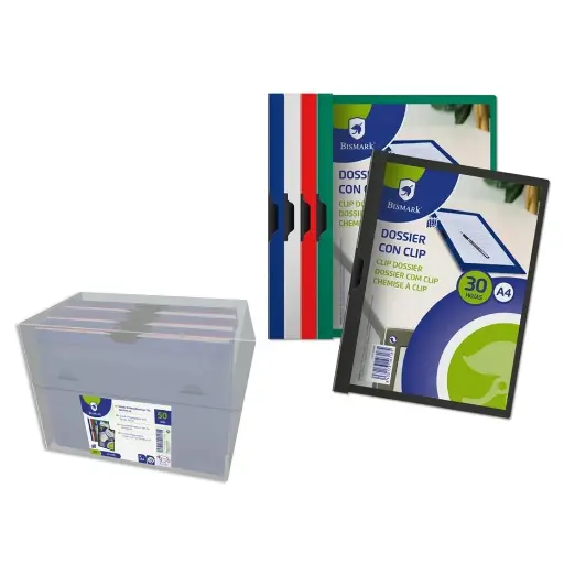 [531590] DOSSIER POLIPROPILENO CON CLIP METÁLICO A4, 310x225, COLORES SURTIDOS