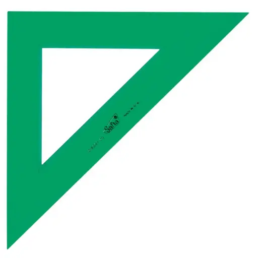 [8201025] ESCUADRA 25CM SIN GRADUAR VERDE - SAFTA -