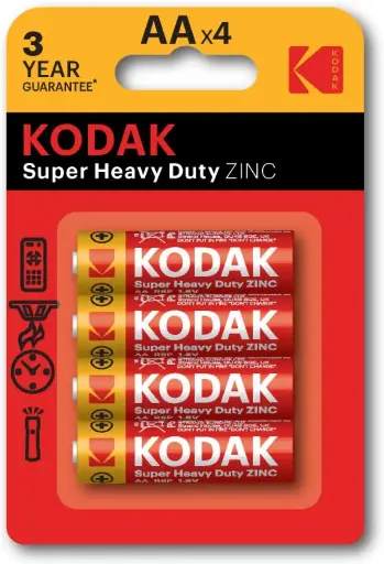 [951042] PILAS AA (PACK 4) KODAK SUPER HEAVY DUTY CLORURO DE ZINC