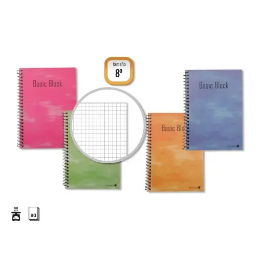 [318376] GOLDEN CUADERNO T.N. 8º 80H. NATURAL CUAD