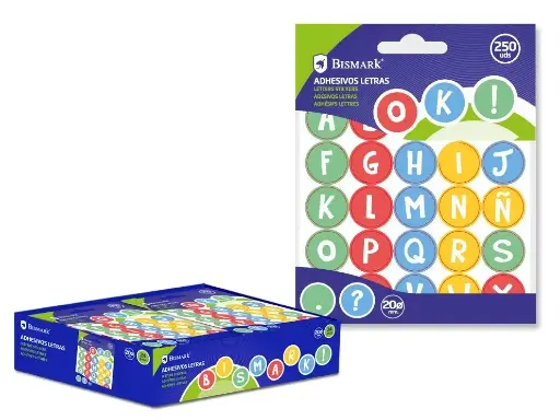 [327337] GOMETS ADHESIVOS LETRAS Ø20MM 25 UDS X10 H./BOLSA
