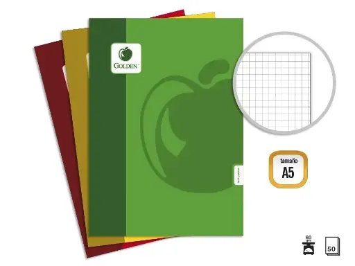 [323792]  BASIC LIBRETA GRAPADA A5.50 H. cuadros