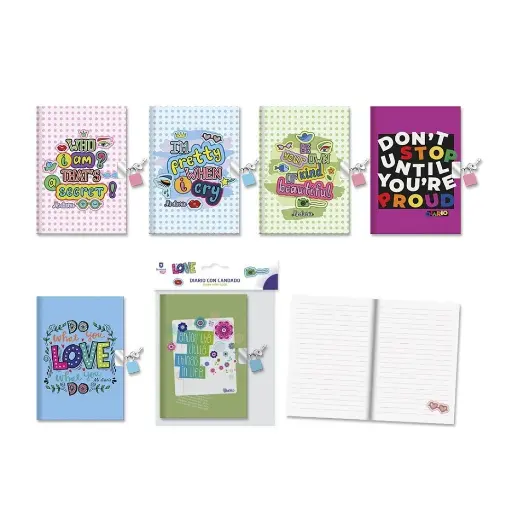 [332780] DIARIO CON CANDADO PRETTY