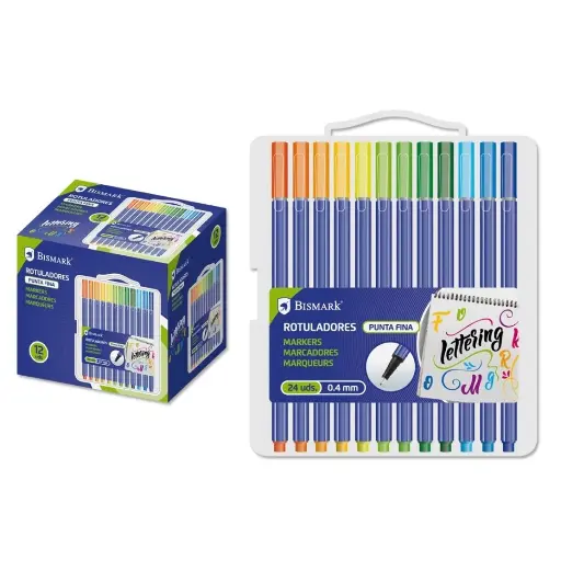 [328345] ROTULADOR PUNTA  FINA 24 COLORES SET LETTERING