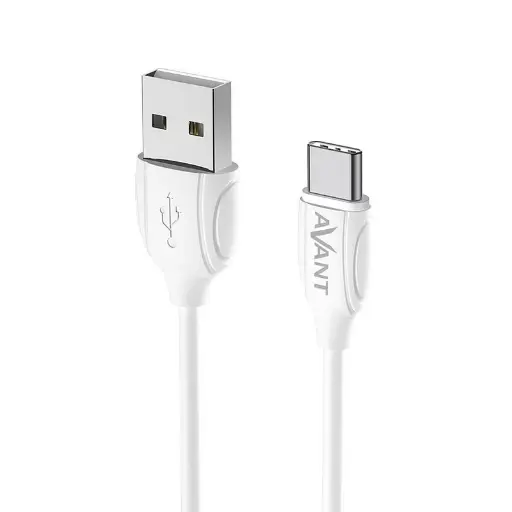 [AV1163] CABLE CARGA RAPIDA 3A Y DATOS 1M USB A USB TIPO-C BLANCO AVANT