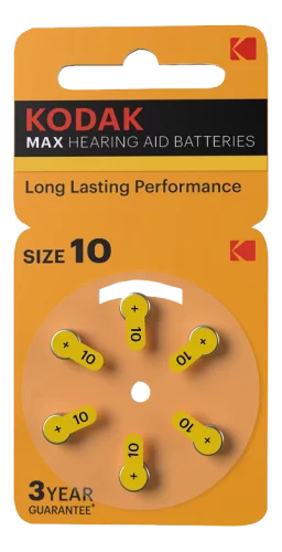 [P10/30423312] PILAS AUDIFONO AMARILLO KODAK MAX P10 / PR70 1,4V (PACK 6) 	 