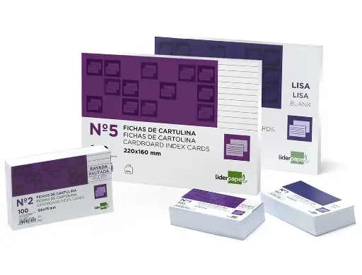 FICHAS DE CARTULINA LIDERPAPEL