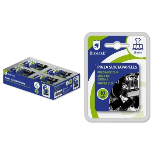 [308062] PINZA PALA SUJETAPAPELES 19 mm.DOBLE BL  - BISMARK