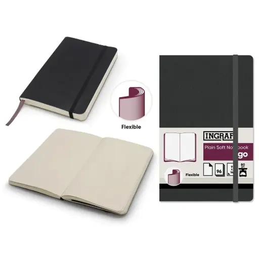 [329113] INGRAF & GO PLAIN SOFT NOTEBOOK 9 X14CM, 96 HOJAS