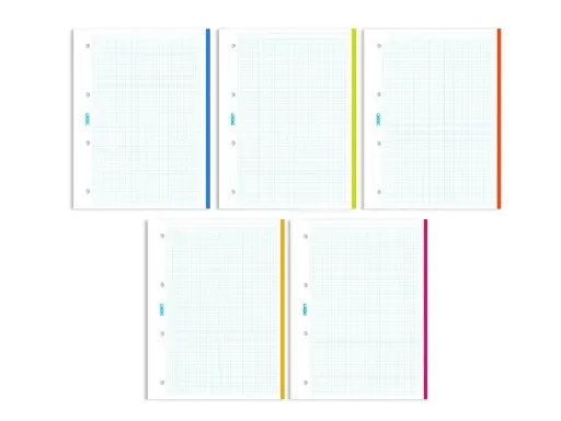 [350785] RECAMBIO A4 /4 TALADROS 100 H ,5 BANDAS DE COLOR