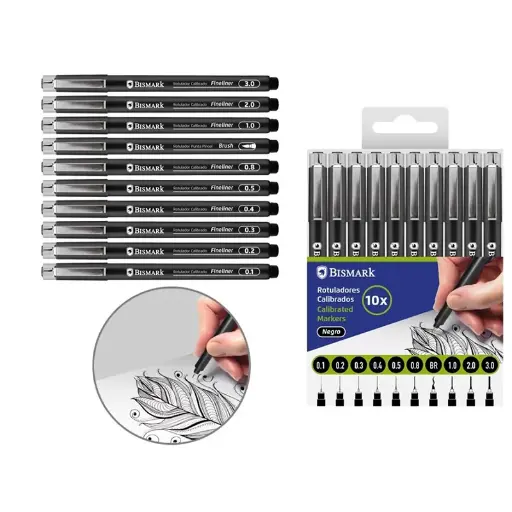 [332336] SET ROTULADORES CALIBRADOS 10 UNIDADES