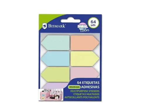 [329953] ETIQUETAS ADHESIVAS PASTEL FLECHA 8x8