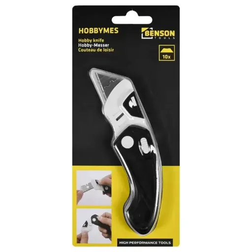 [11835/BS] CUTTER PROFESIONA HOJA TRAPEZOIDAL PLEGABLE 14 CM - BENSON -