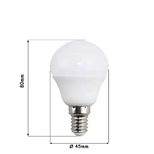 [962929] BOMBILLA LED ESFÉRICA E14 P45 7W B. NEUTRO
