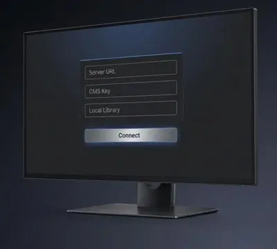 Interfaz del CMS de Shining para añadir una nueva pantalla profesional