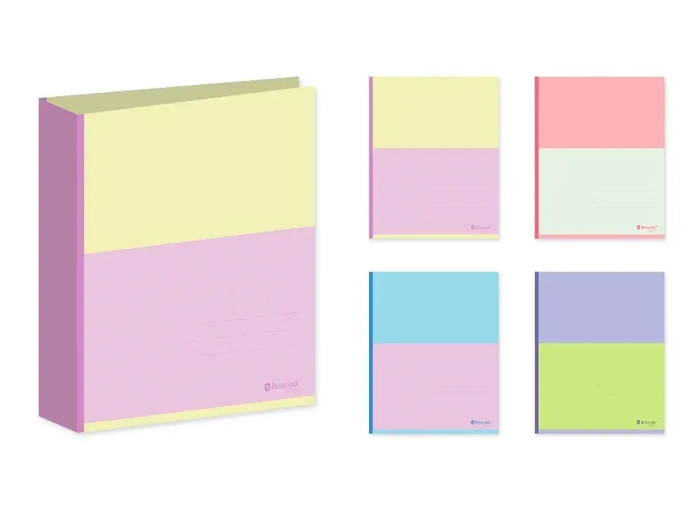 CARPETA 4 ANILLAS BICOLOR PASTEL