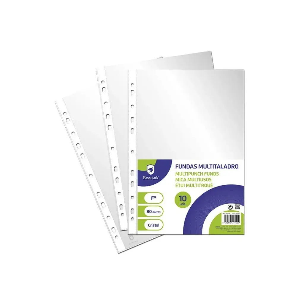 PACK 10 FUNDAS DE PLASTICO MULTITALADRO BISMARK