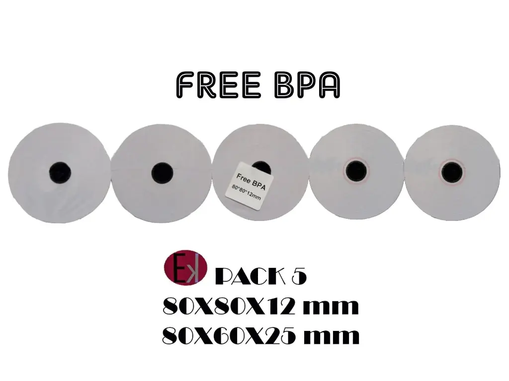 ROLLO TÉRMICO SIN BPA PACK 5 UNIDADES - EKRIT -