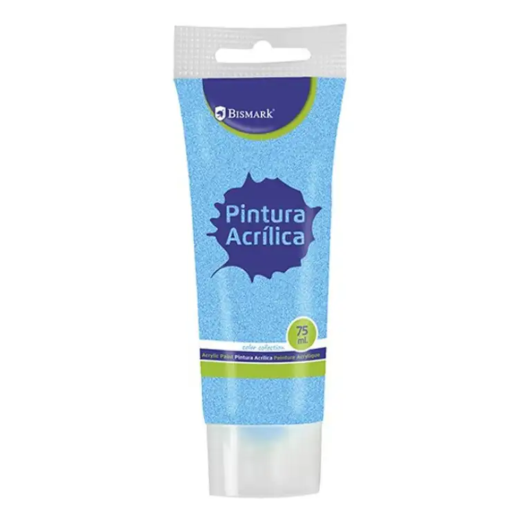 PINTURA ACRILICA 75 ML CON GLITTER - bismark -