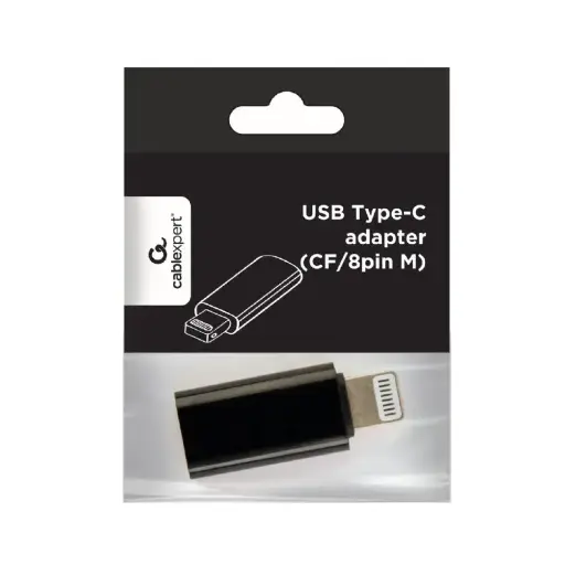 [A-USB-CF8PM-01] ADAPTADOR TIPO-C HEMBRA a LIGHTING CF 8PIN MACHO CABLEXPERT
